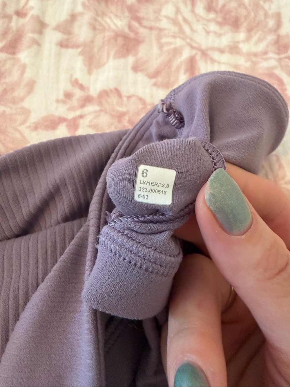 Lululemon Ribbed Nulu Asymmetrical Yoga Tank Top Purple Ash size 6 one shoulder - Picture 5 of 6